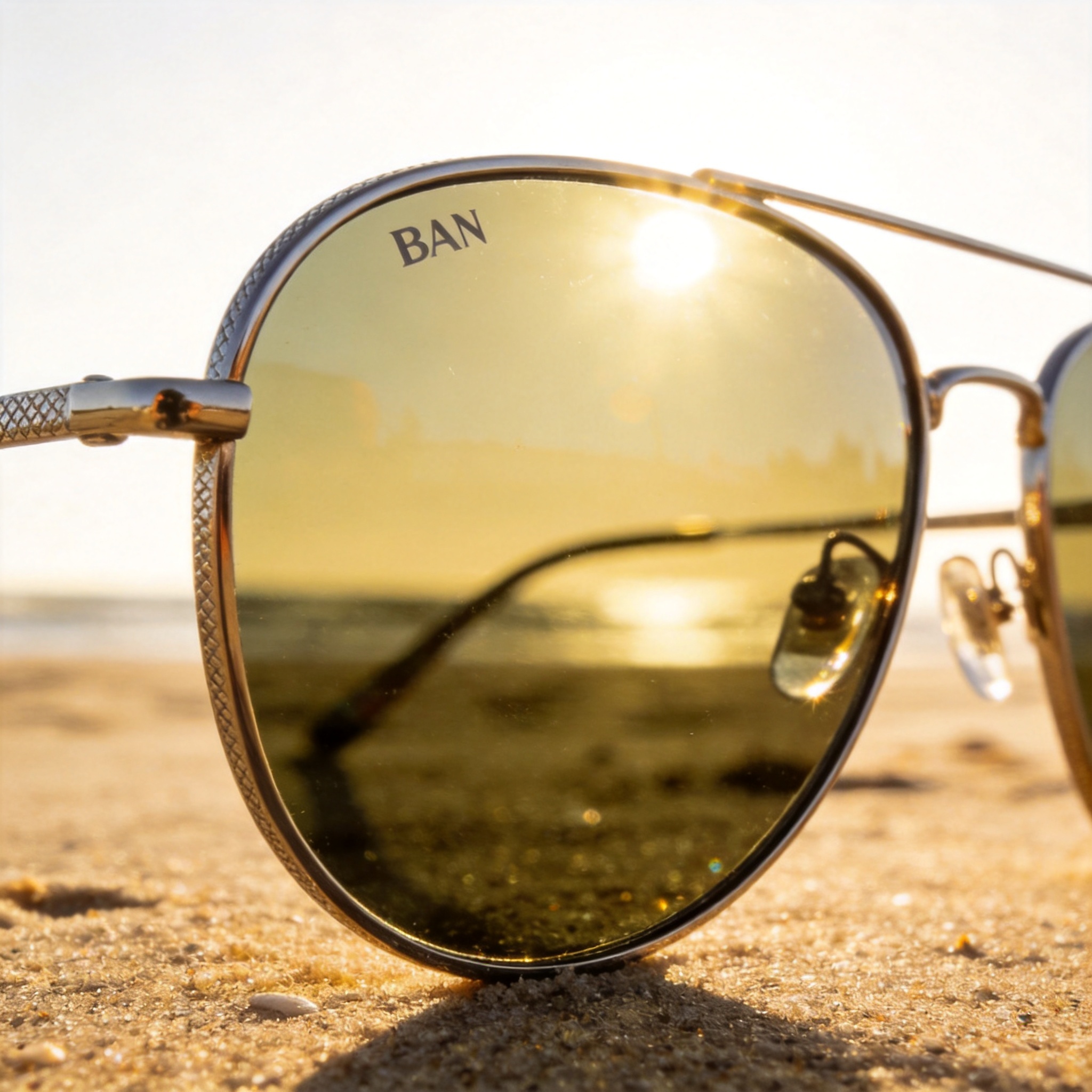 Ray-Ban飞行员太阳镜经典款镜框正面细节